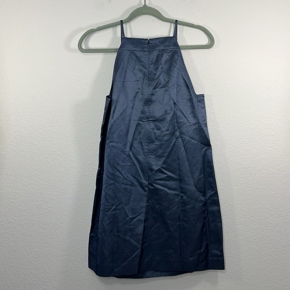 Madewell NWT High-Neck Mini Dress Sunfaded Indigo size 0 - Picture 4 of 7